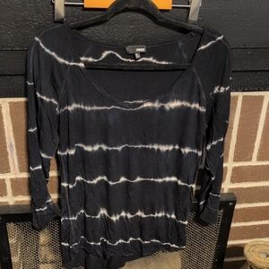 Wilfred Tie-Dye Black and White Long Sleeve Tee